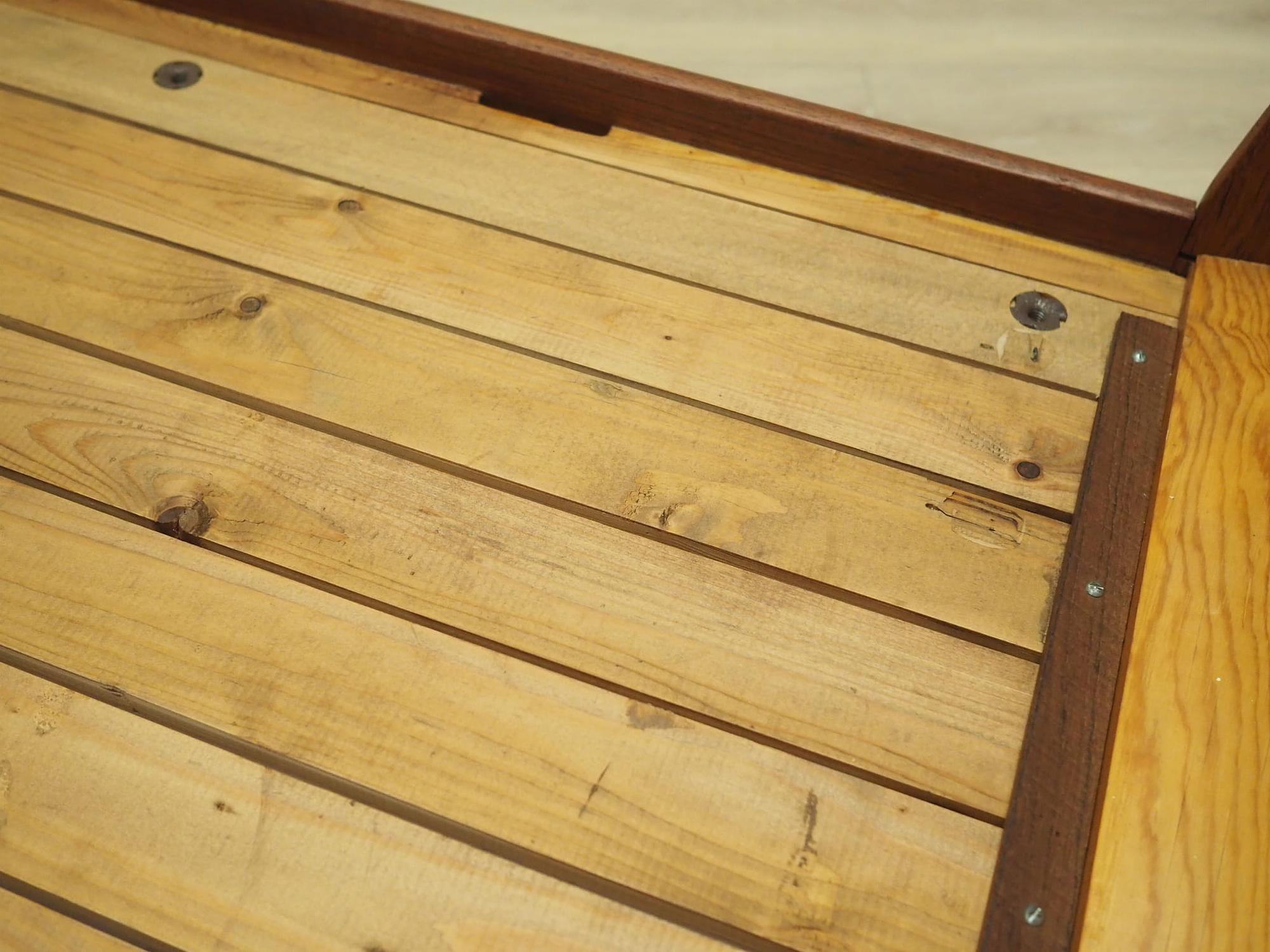 Vintage Bed Teak Wood Brown 1970s 13