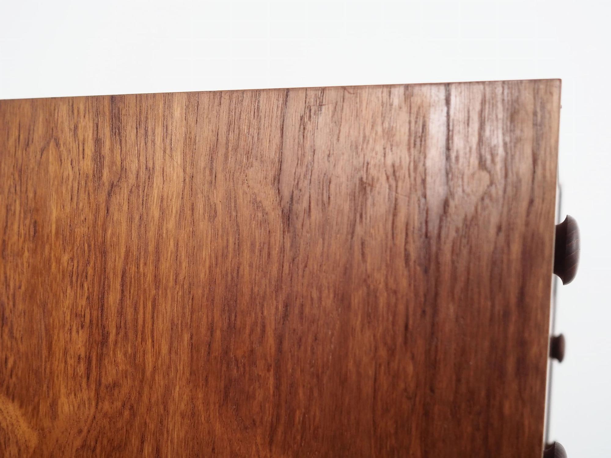 Vintage chest of drawers Teak wood Brown 1960s 13
