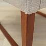 Vintage chair teak wood textile beige 1970s 13