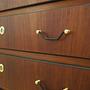 Vintage chest of drawers Teak wood Brown 1970s 12