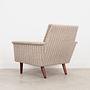 Vintage Chair Teak Wood Textile Grey 1970s 10