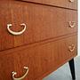 Vintage Kommode Teakholz Braun 1970er Jahre 10