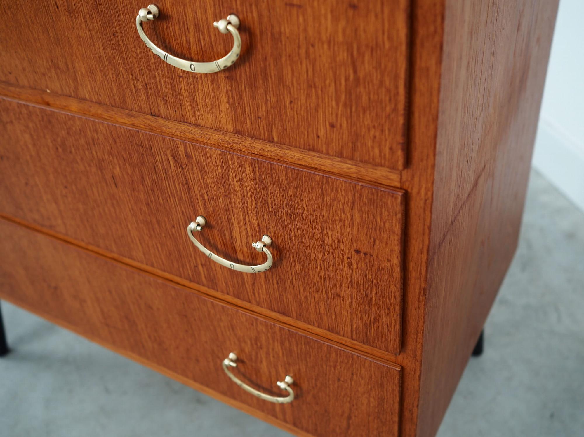 Vintage Kommode Teakholz Braun 1970er Jahre 13