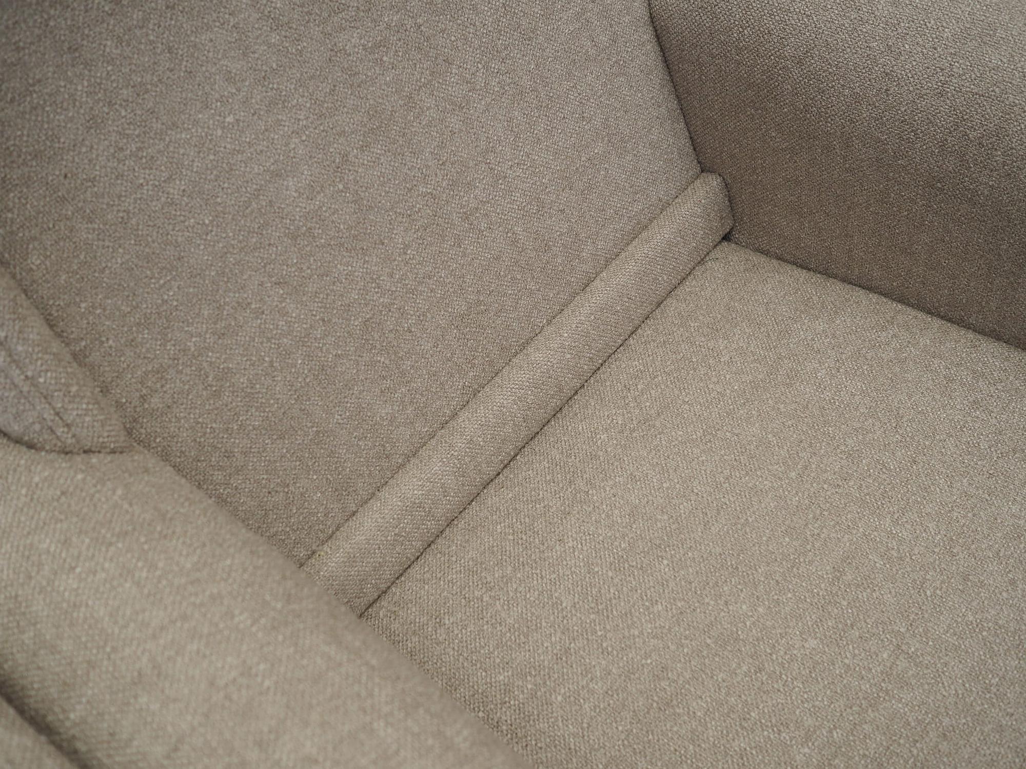 Vintage Sessel Teakholz Textil Grau 1960er Jahre 11