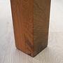 Vintage side table oak wood stone brown 1970s 12