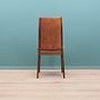 6x Chair Beech wood Velvet Brown 1960s 13