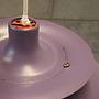Vintage Pendant Lamp Metal Violet 1970s 11