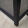 Vintage Kaminabdeckung Metall Schwarz 1980er Jahre 10