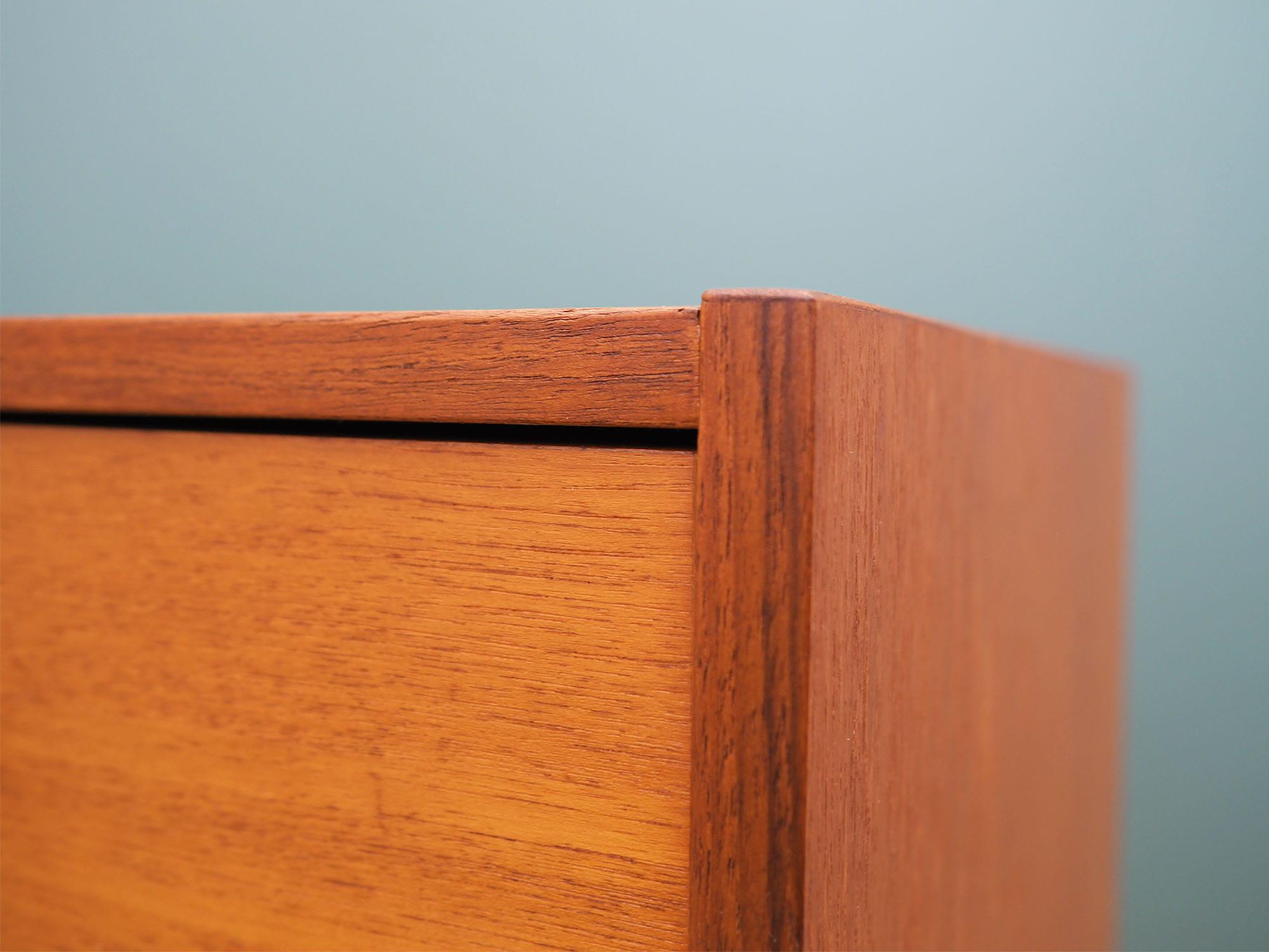 Vintage chest of drawers Teak wood Brown 1960s 10
