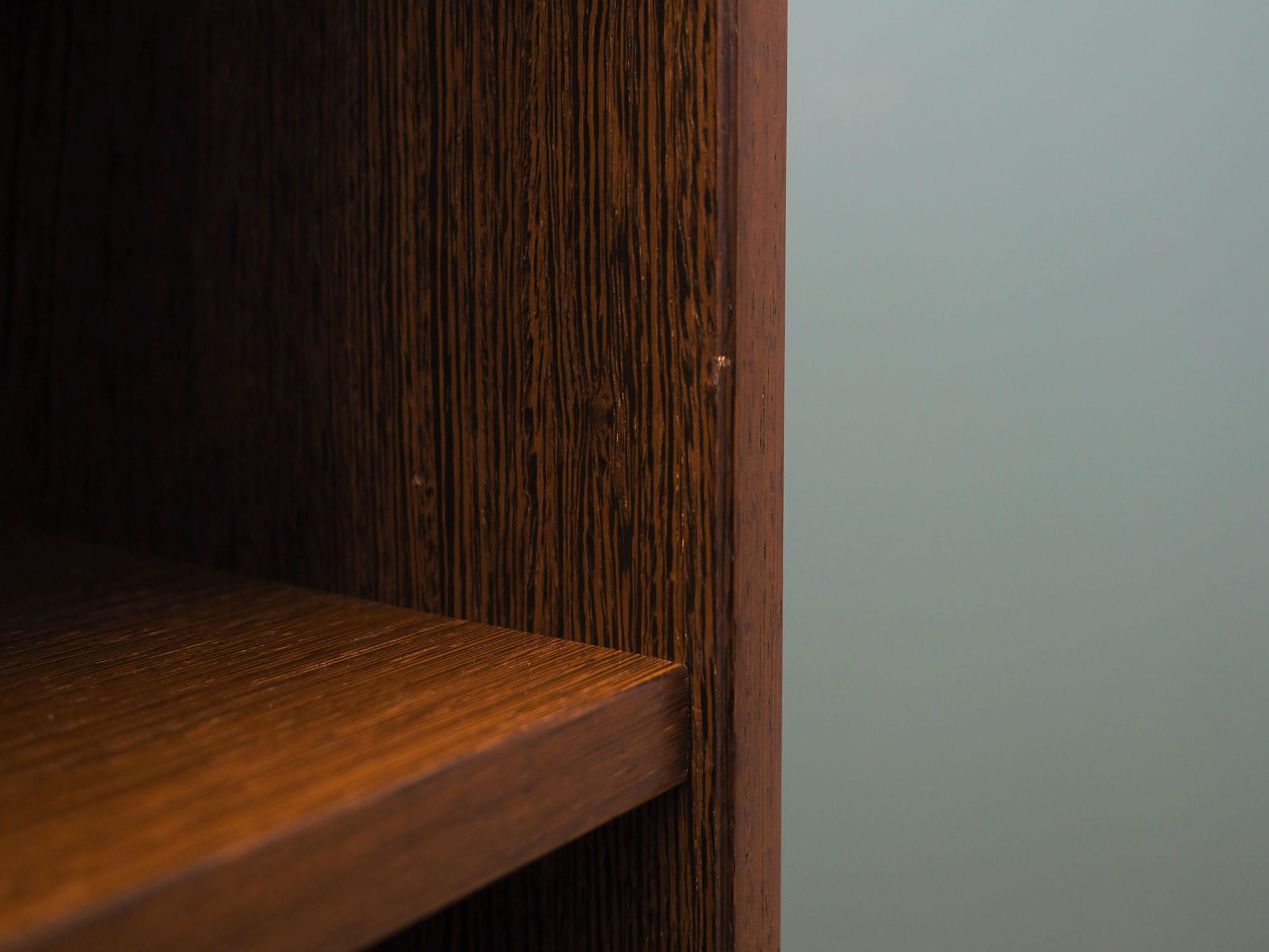 Vintage Bookshelf Oak Wood Brown 1970s 11