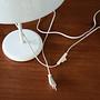 Vintage table lamp metal plastic white 1970s 12