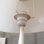 Vintage table lamp metal plastic white 1970s 11