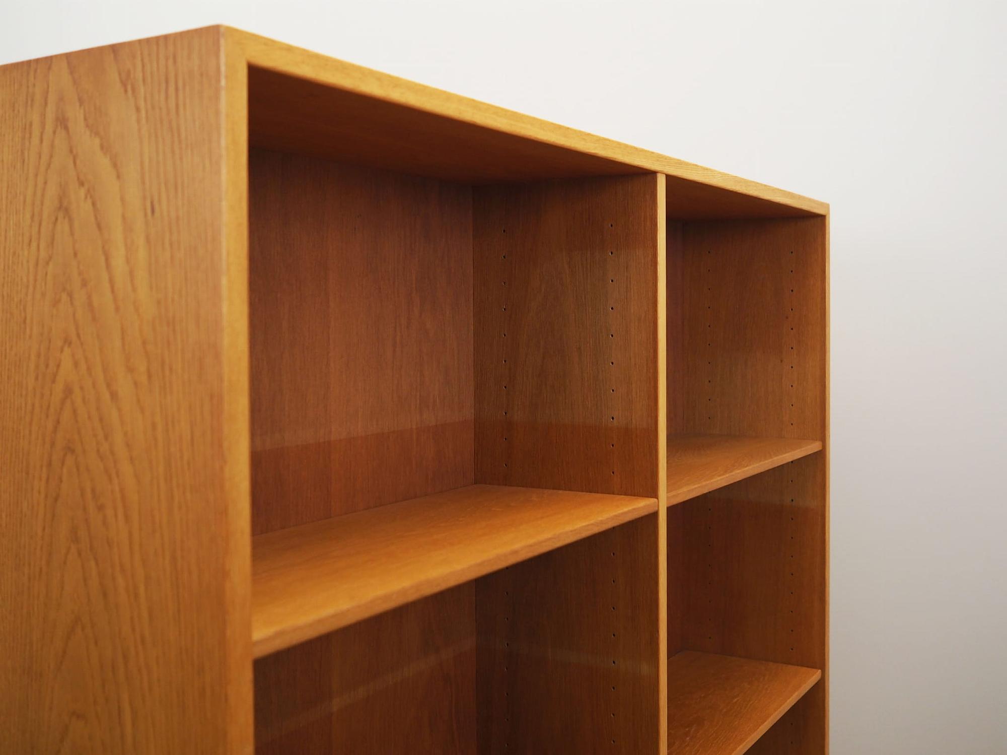 Vintage Bücherregal Eschenholz Braun 1960er Jahre 10