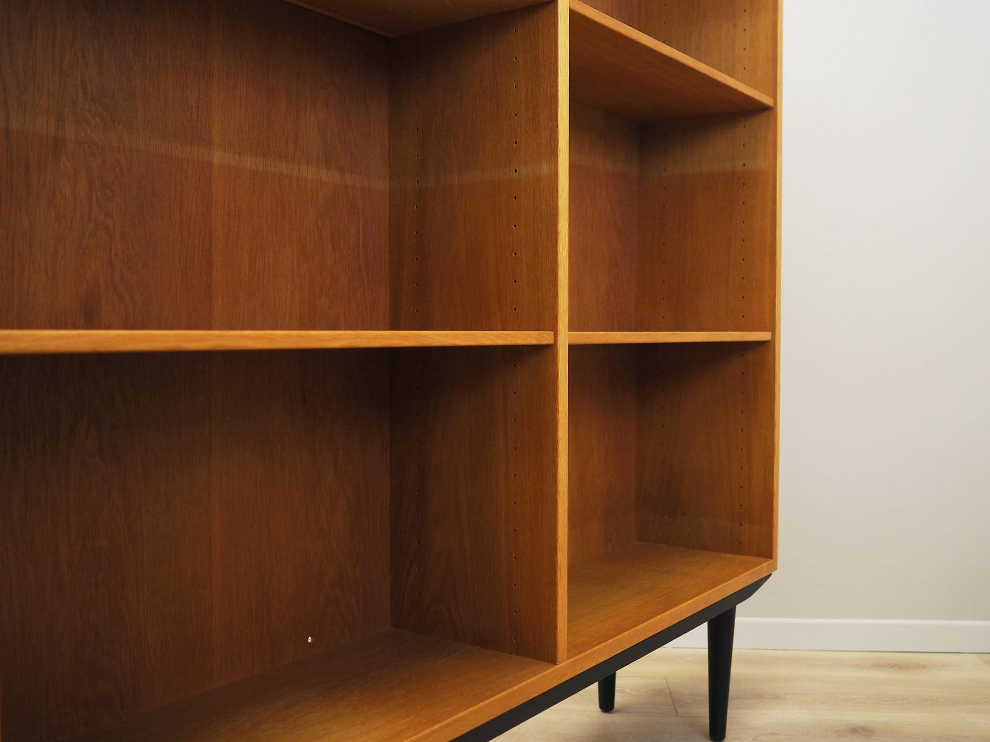 Vintage Bookshelf Ash Wood Brown 1960s 11