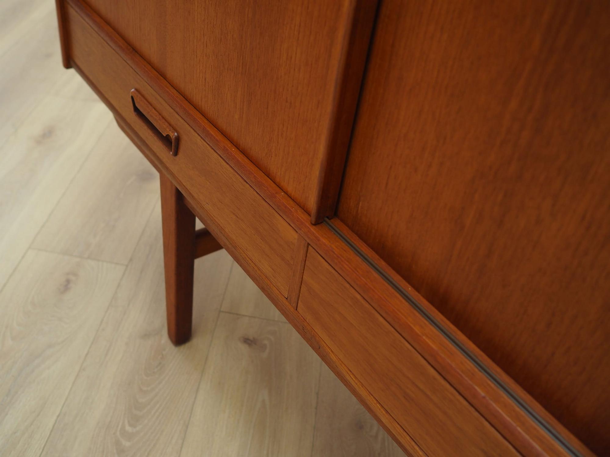 Vintage Highboard Teakholz Braun 1960er Jahre 14
