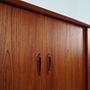Highboard Teakholz Braun 1970er Jahre 12