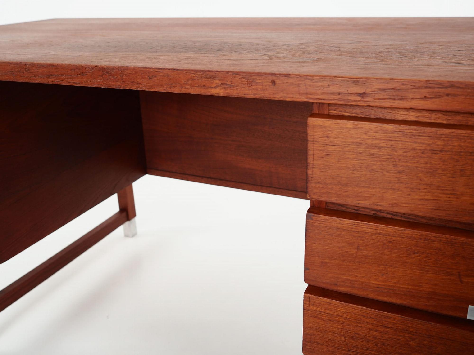 Desk Teak Brown 1970s 11