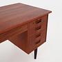 Vintage Desk Teak Wood Brown 1970s 12