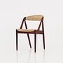 4x Sedie Vintage Teak Tessuto Beige Anni '70 11