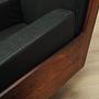 Poltrona da ufficio vintage pelle legno nero anni '70 13
