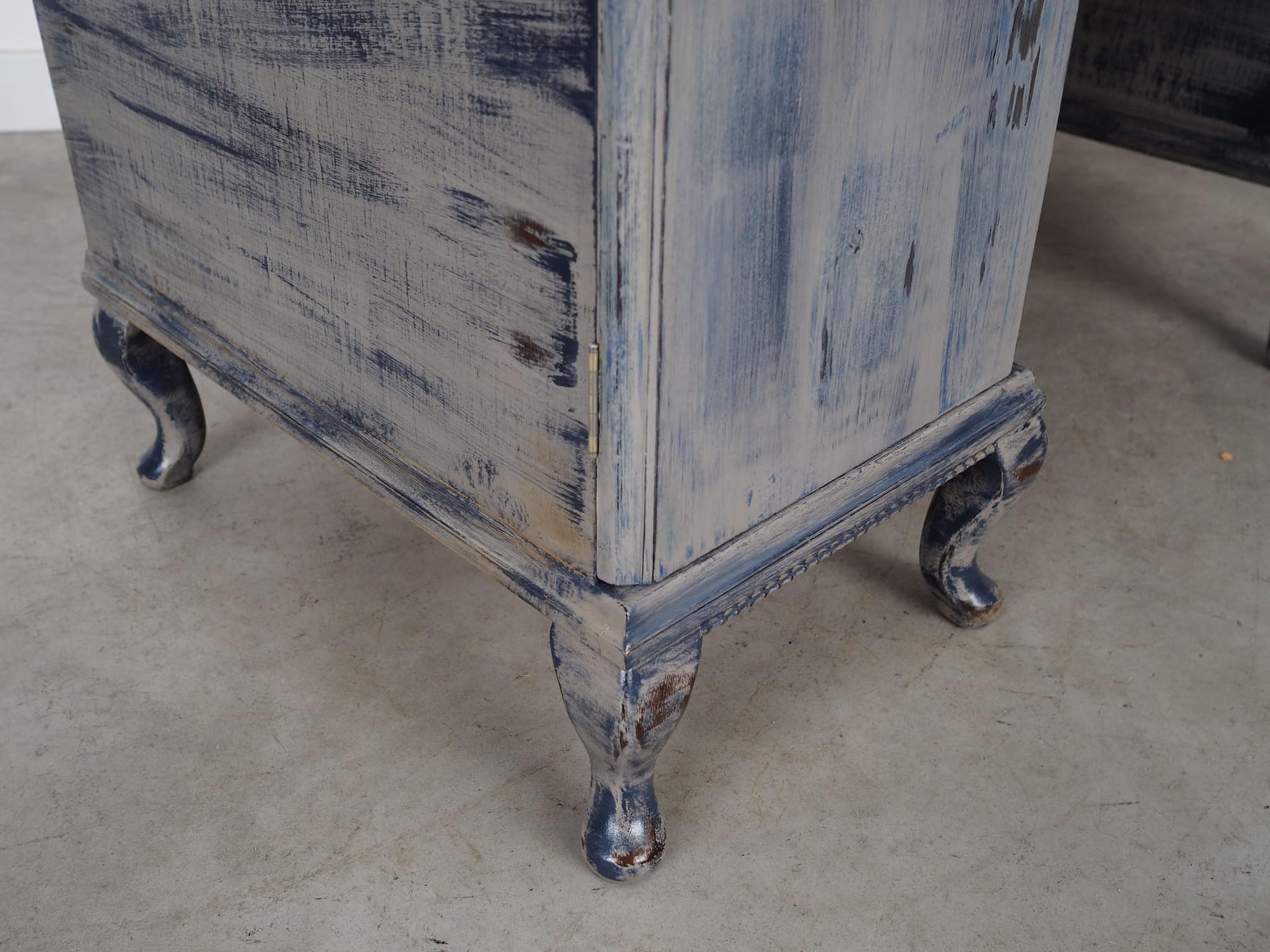 Vintage desk Pine grey 1960s 10