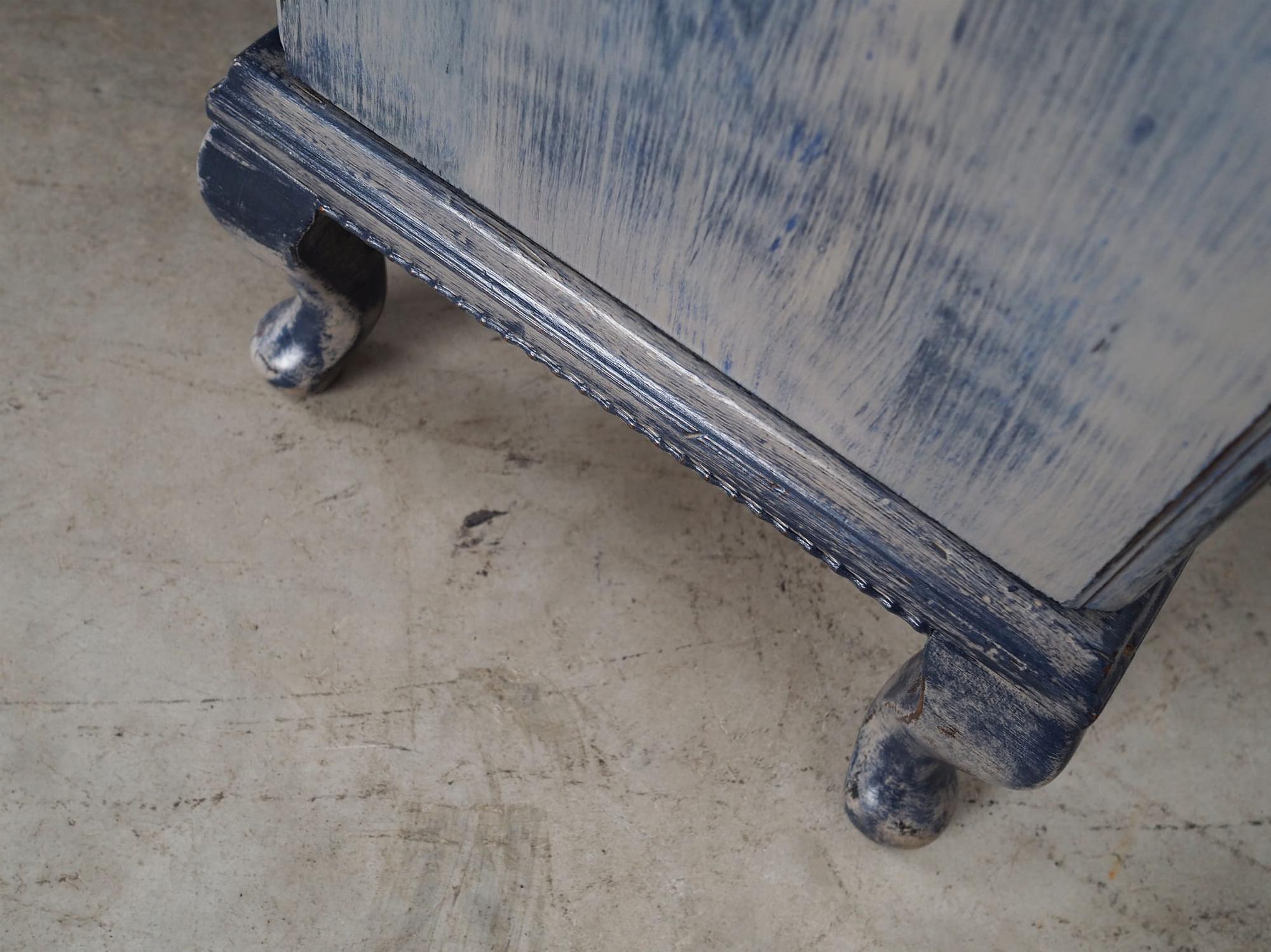 Vintage Schreibtisch Kiefernholz Grau 1960er Jahre 13
