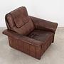 Sessel Leder Braun 1970er Jahre 10