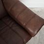 Sofa Leder Braun 1970er Jahre 10
