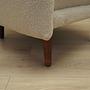 Armchair Textile Wood Cream 1970s 11