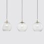 Pendant lamp Elven II Iron / Glass 3-lamp 1