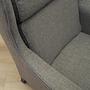 Vintage armchair beech wood textile grey 1970s 10
