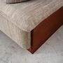 Vintage Sofa 3-Sitzer Teakholz Textil Grau 1970er Jahre 10