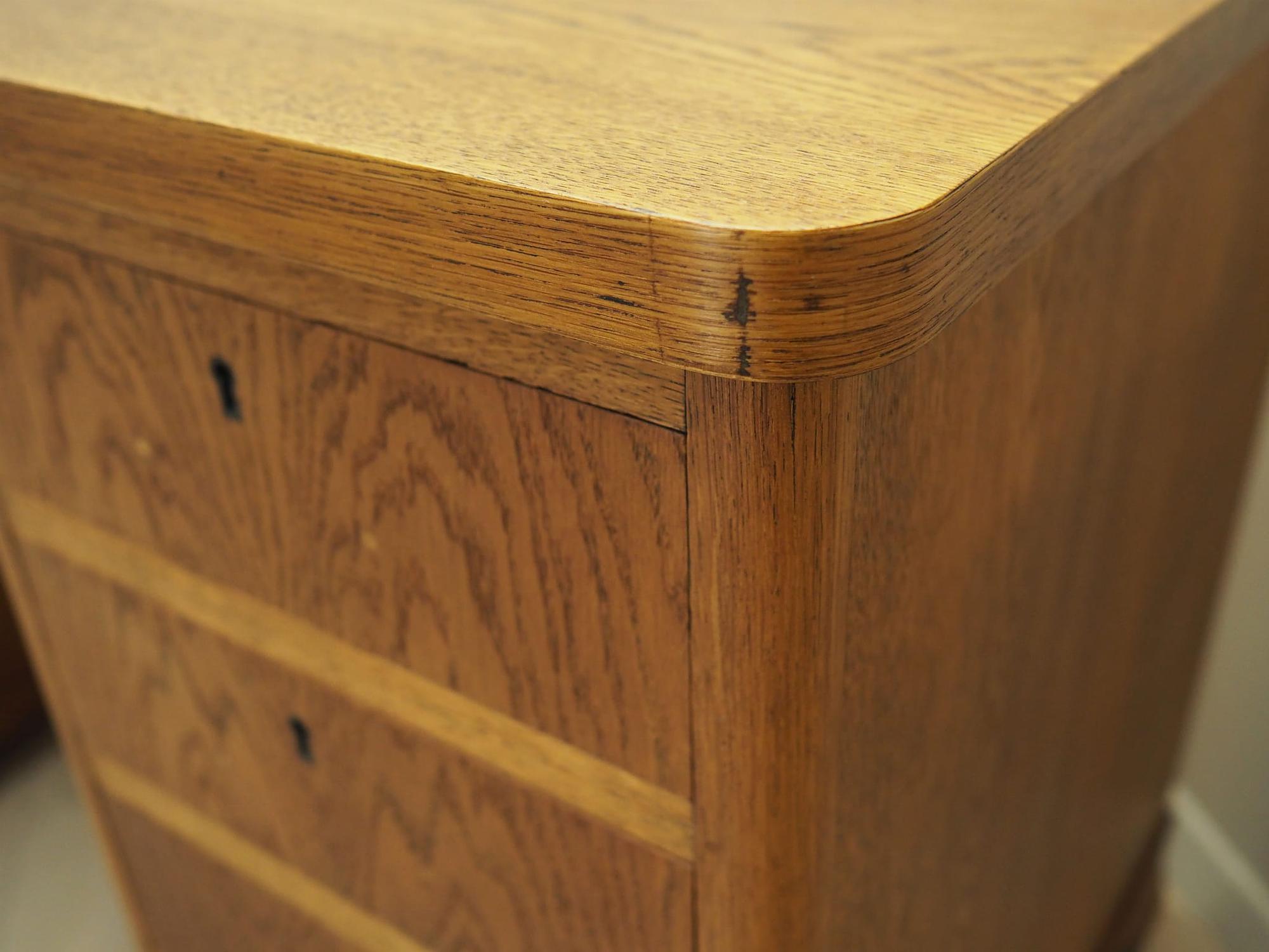 Vintage desk wood brown 1960s 13