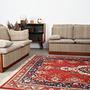 Vintage Sofa 3-Seater Teak Wood Textile Grey 1970s 13