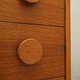 Vintage chest of drawers Teak wood Brown 1960s 11