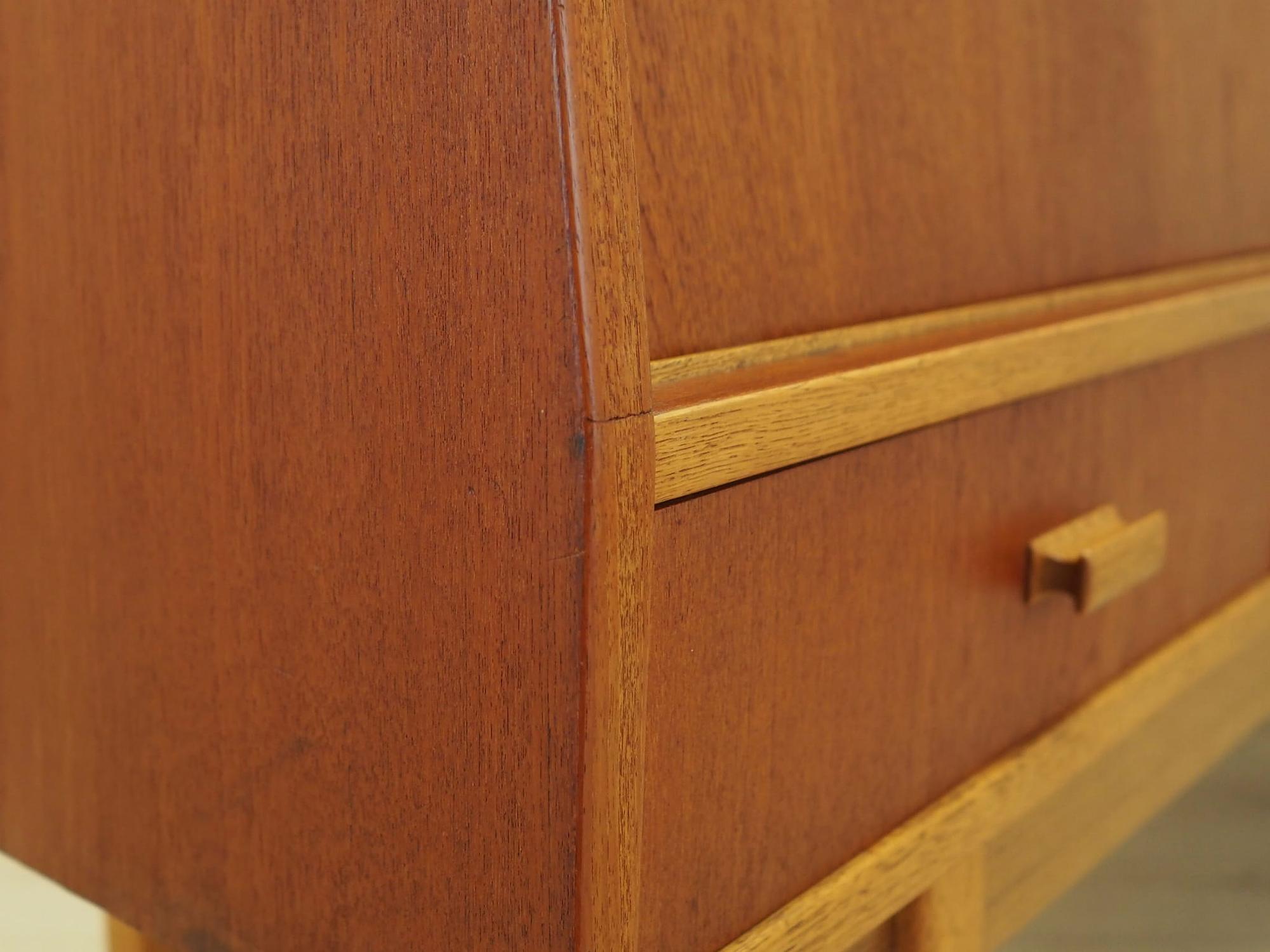 Vintage Highboard Teakholz Braun 1960er Jahre 13
