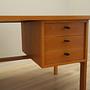 Vintage Desk Ash Wood Brown 1960s 10