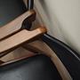 6x Chair Teak Wood Leather Black 1970s 12