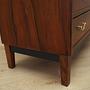 Vintage secretary desk, walnut wood, brown, 1960s 12