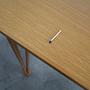 Tavolo vintage legno beige anni '70  11