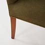 Vintage Stuhl Teakholz Textil Grün 1960er Jahre 11