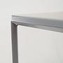 Vintage Tisch Aluminium Grau 1980er Jahre  10