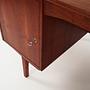 Vintage Schreibtisch Teakholz Braun 1970er Jahre  11