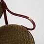 Vintage chair beech wood textile green 12