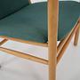 Vintage chair Beech wood Green 1970s 12
