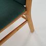 Vintage chair Beech wood Green 1970s 14