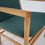 Vintage chair Beech wood Green 1970s 12