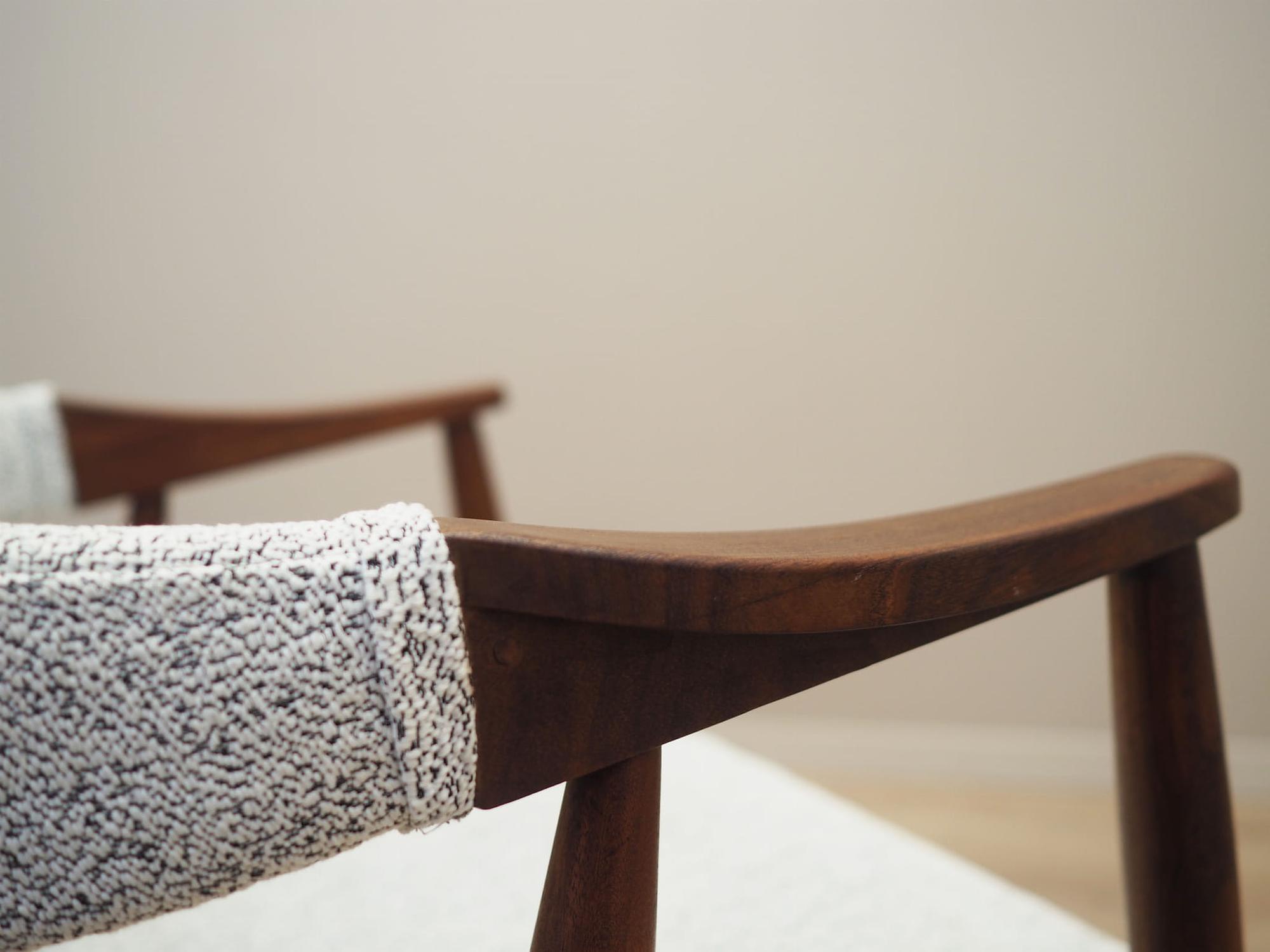 Vintage Armchair Teak White 1970s 14