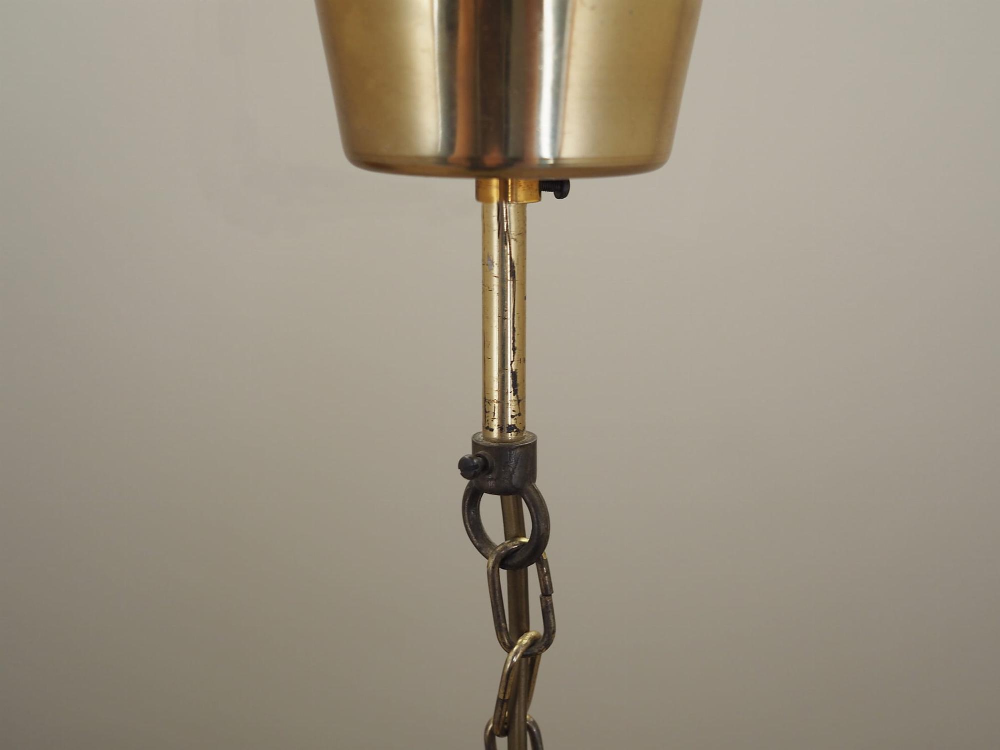 Pendelleuchte Glas Metall Gold 1960er Jahre 10
