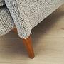Vintage Sessel Holz Textil Grau 1960er Jahre 11
